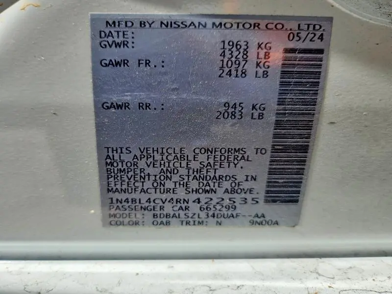 2024 NISSAN ALTIMA SR  