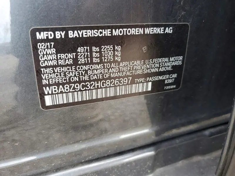 2017 BMW 330 XIGT  