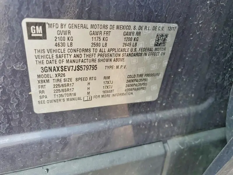 2018 CHEVROLET EQUINOX LT  