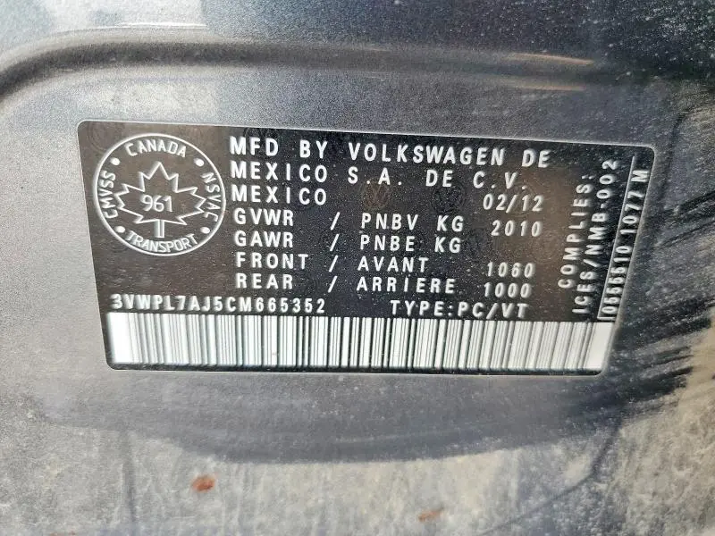 2012 VOLKSWAGEN JETTA TDI  