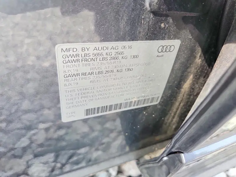 2016 AUDI Q5 PREMIUM PLUS S-LINE  