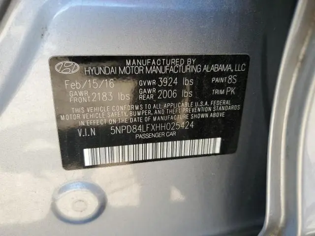 2017 HYUNDAI ELANTRA SE