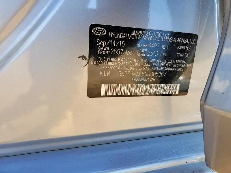 2016 HYUNDAI SONATA SE  