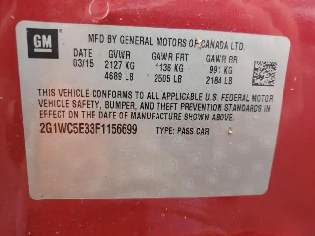 2015 CHEVROLET IMPALA LIMITED LTZ  