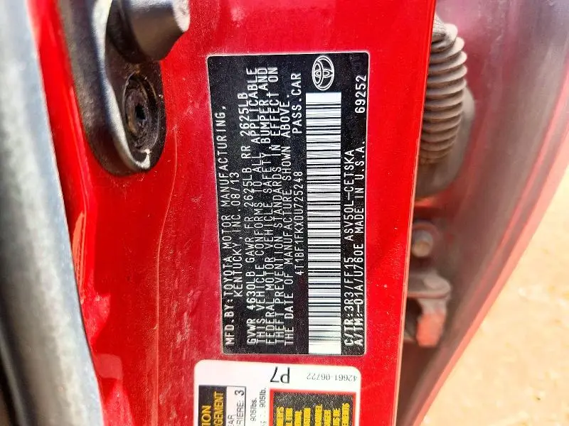2013 TOYOTA CAMRY SE  