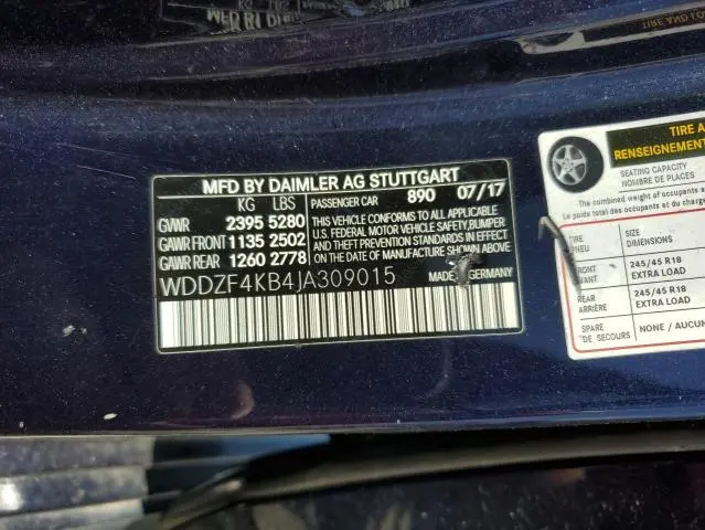 2018 MERCEDES-BENZ E 300 4MATIC  