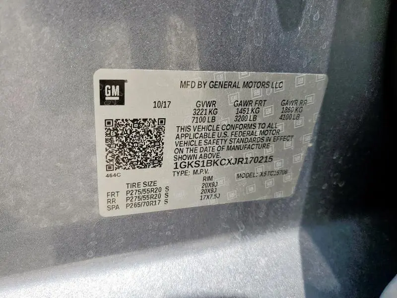 2018 GMC YUKON SLT  