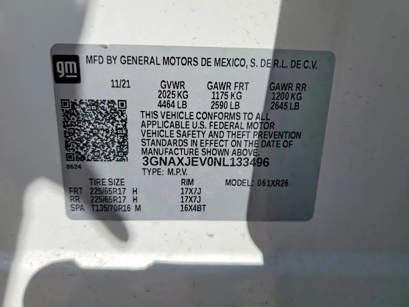 2022 CHEVROLET EQUINOX LT  