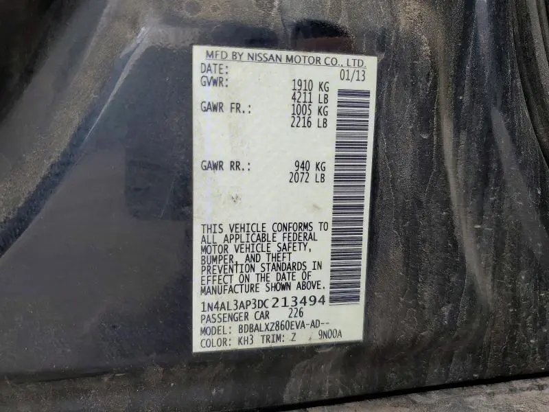 2013 NISSAN ALTIMA 2.5  