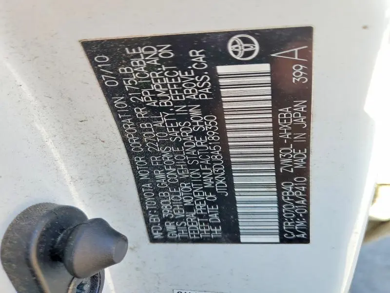 2010 TOYOTA PRIUS   