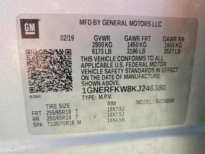 2019 CHEVROLET TRAVERSE LS  