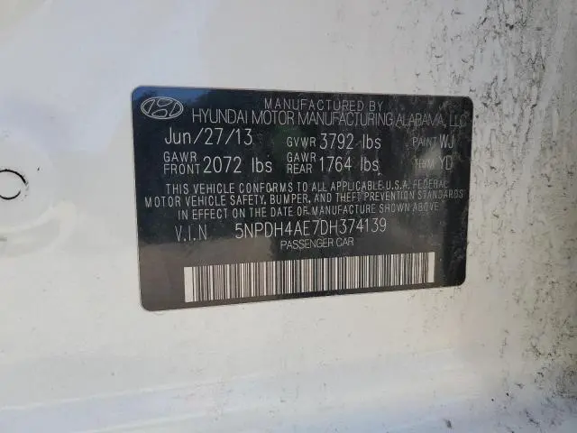 2013 HYUNDAI ELANTRA GLS  