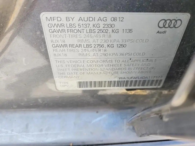 2013 AUDI A4 ALLROAD PREMIUM PLUS  