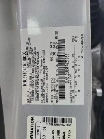 2015 LINCOLN MKZ HYBRID  