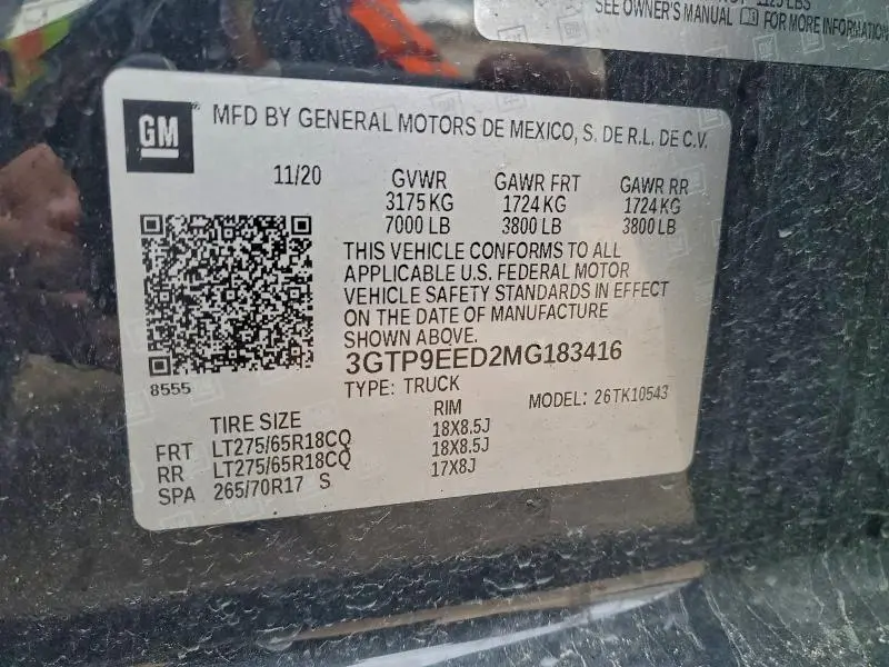 2021 GMC SIERRA K1500 AT4  