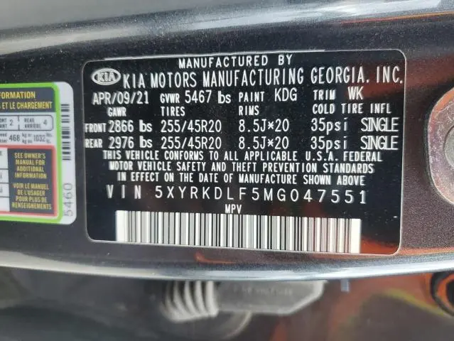 2021 KIA SORENTO SX  