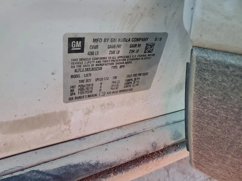 2020 CHEVROLET TRAX 1LT  