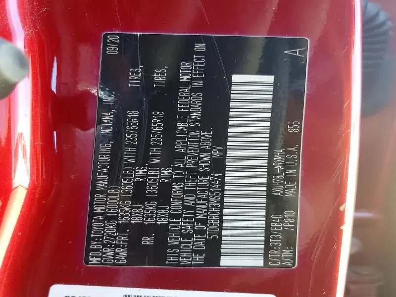 2021 TOYOTA HIGHLANDER HYBRID XLE  
