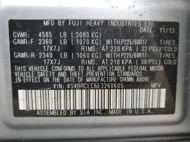 2014 SUBARU OUTBACK 2.5I LIMITED  