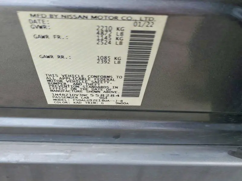 2022 NISSAN LEAF SL PLUS  