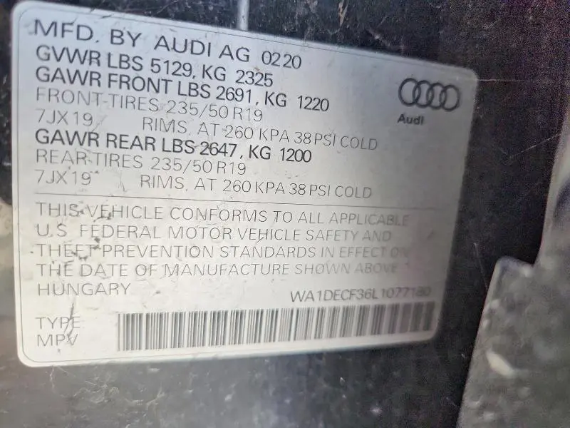 2020 AUDI Q3 PREMIUM S LINE  