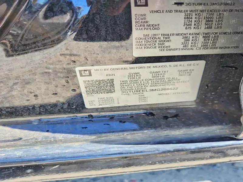 2021 GMC SIERRA K1500 DENALI  