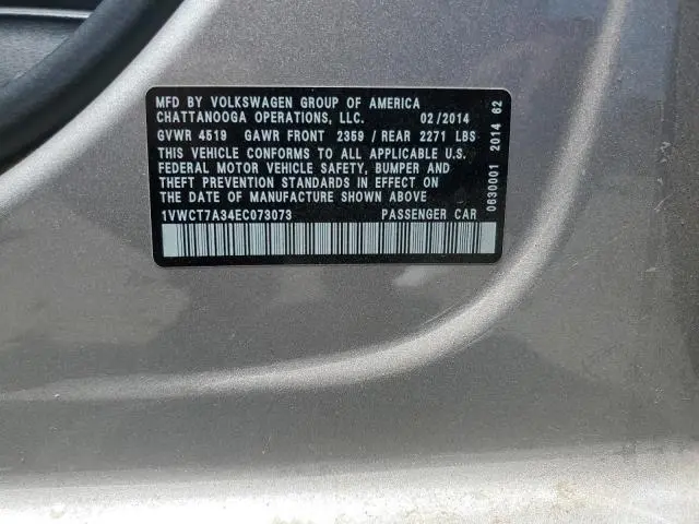 2014 VOLKSWAGEN PASSAT SEL  