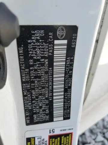 2019 TOYOTA CAMRY L
