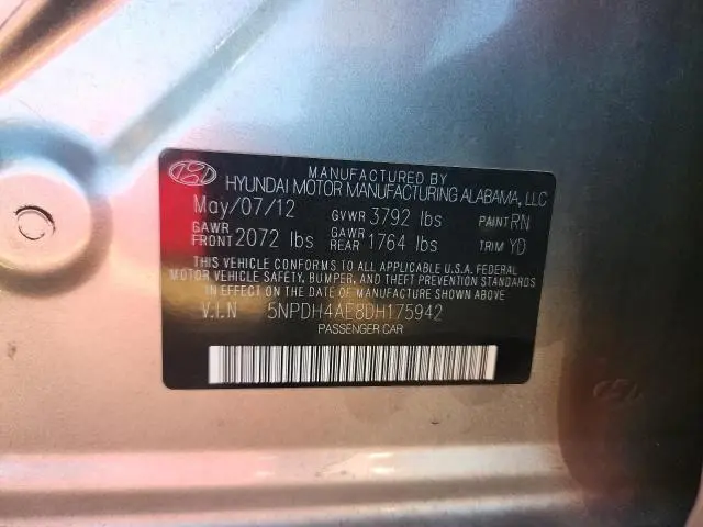 2013 HYUNDAI ELANTRA GLS  