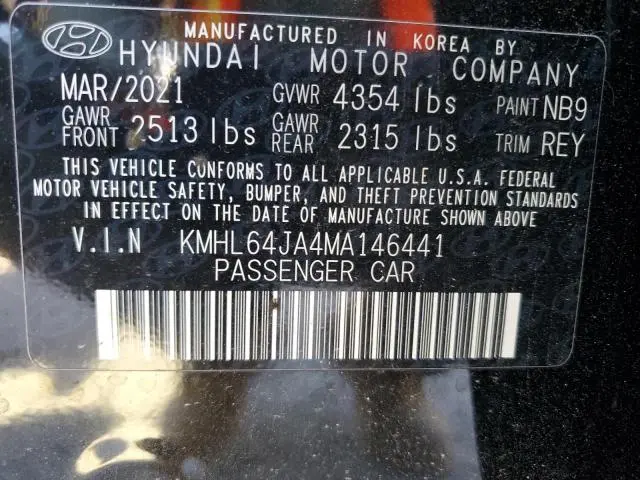 2021 HYUNDAI SONATA SEL  