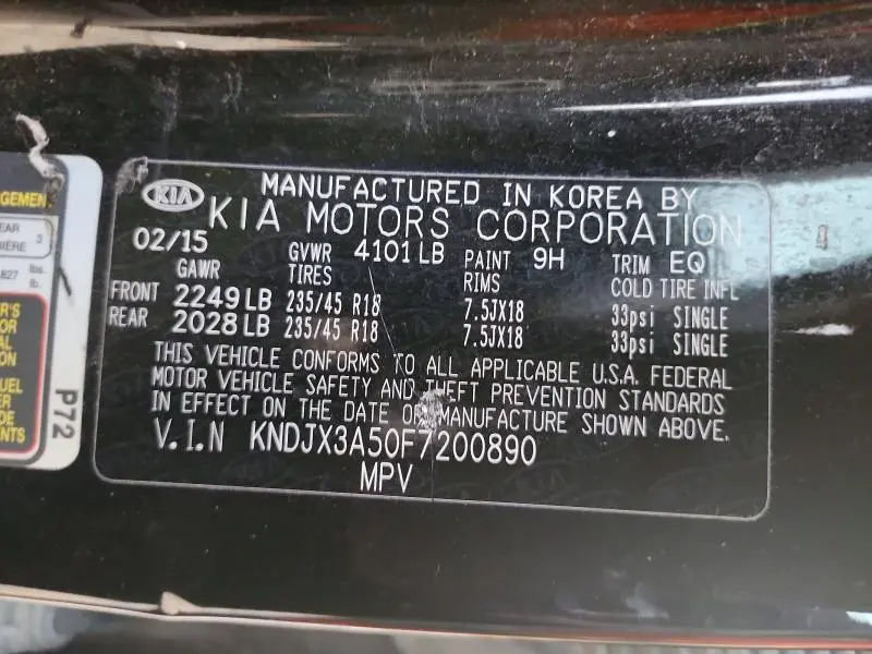 2015 KIA SOUL   