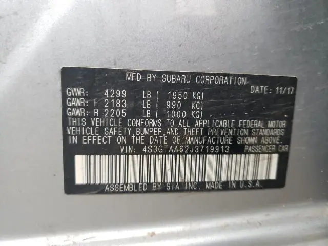 2018 SUBARU IMPREZA   