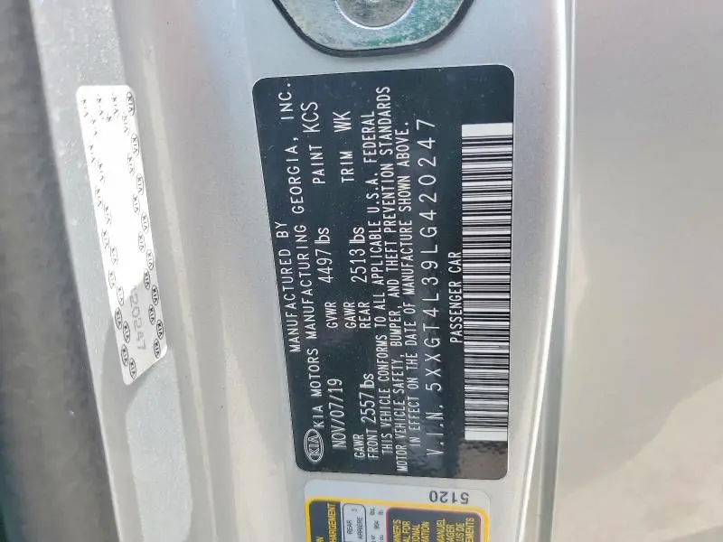 2020 KIA OPTIMA   