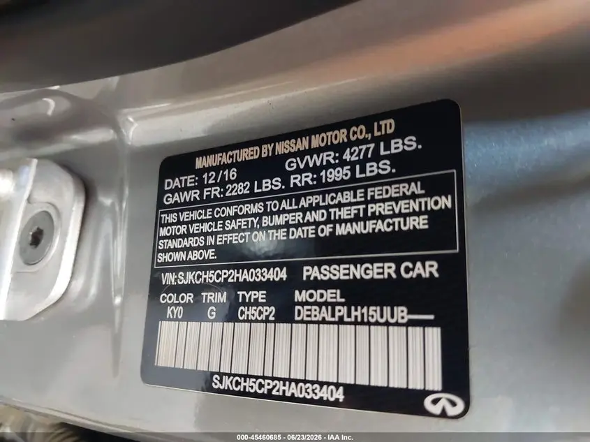 2017 INFINITI QX30  