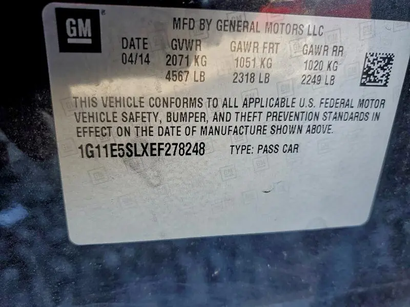 2014 CHEVROLET MALIBU 2LT  