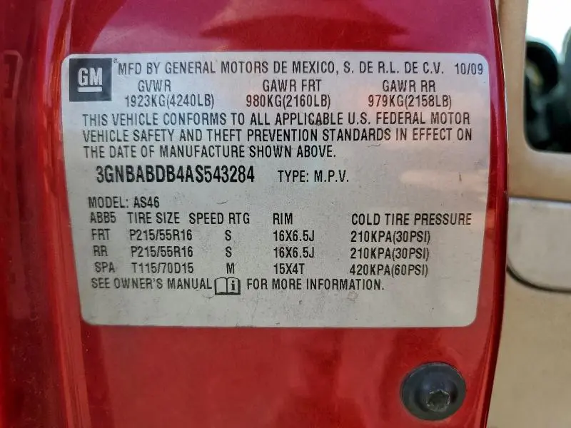 2010 CHEVROLET HHR LT  