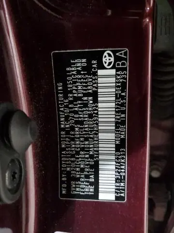 2017 TOYOTA COROLLA L  