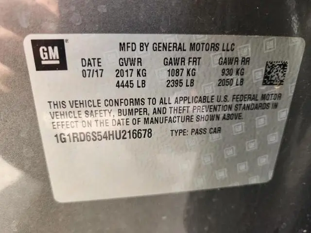 2017 CHEVROLET VOLT PREMIER  