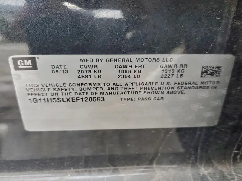 2014 CHEVROLET MALIBU LTZ  