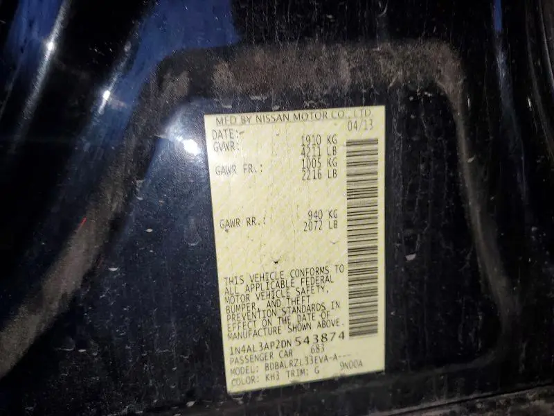 2013 NISSAN ALTIMA 2.5  