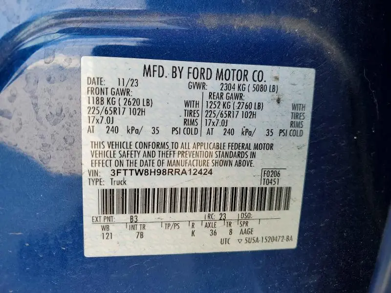 2024 FORD MAVERICK XLT  