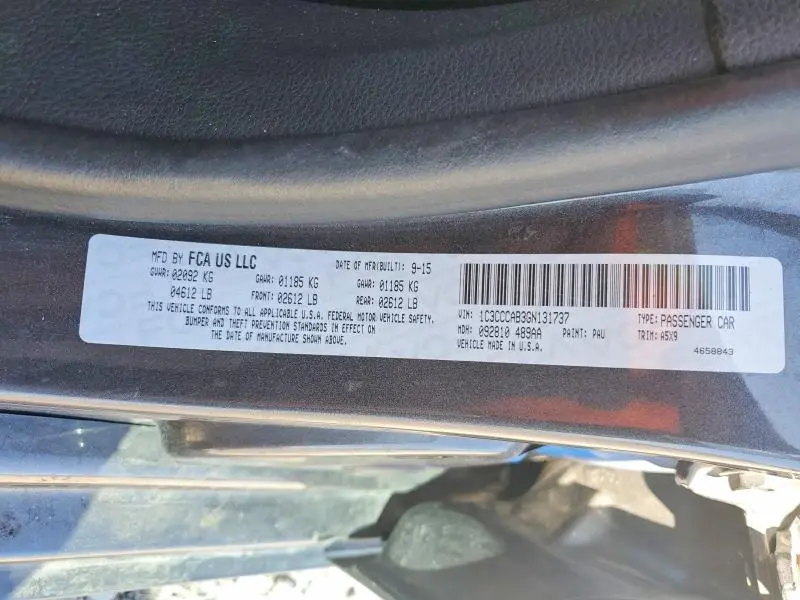 2016 CHRYSLER 200 LIMITED  