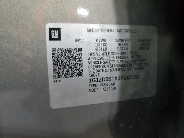 2018 CHEVROLET MALIBU LT  