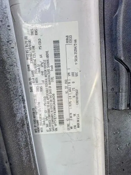 2021 FORD TRANSIT T-150  