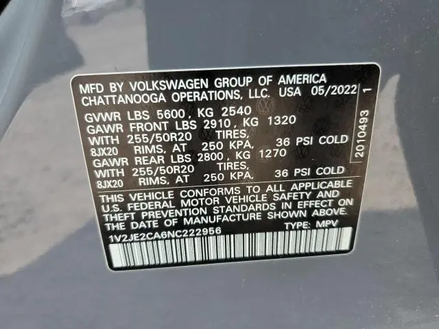 2022 VOLKSWAGEN ATLAS CROSS SPORT SE  
