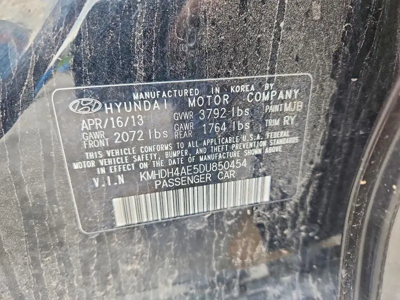 2013 HYUNDAI ELANTRA LIMITED  