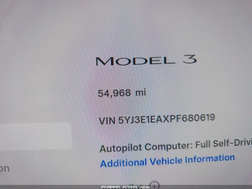 2023 TESLA MODEL 3 REAR-WHEEL DRIVE