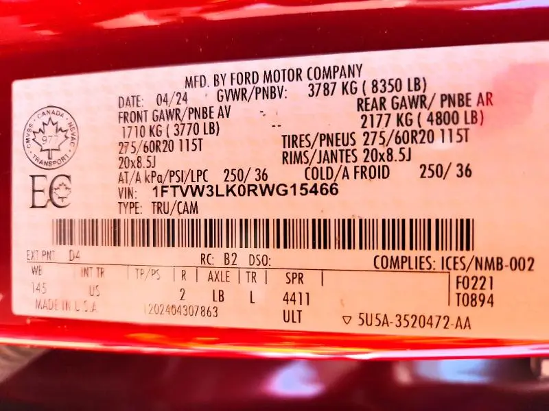 2024 FORD F150 LIGHTNING XLT  
