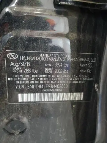 2018 HYUNDAI ELANTRA SEL  