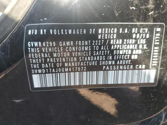 2016 VOLKSWAGEN JETTA SPORT  